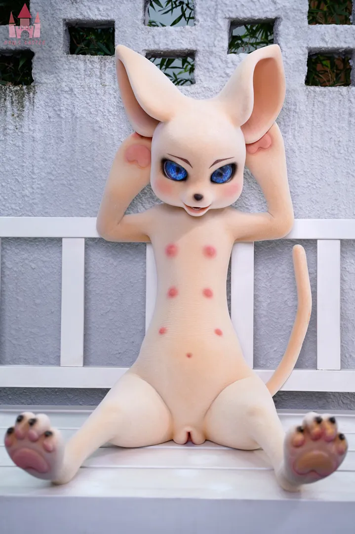 100cm Fur Fapdolls クリームマウス ケモノ シリコンドール（ファーバージョン）